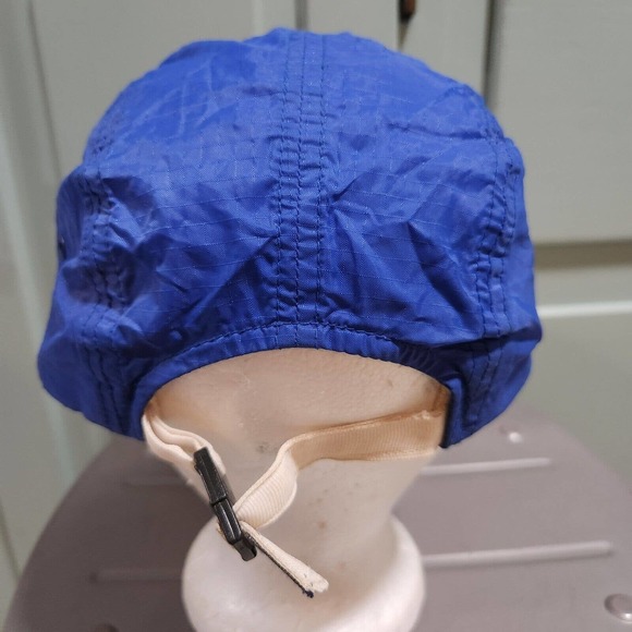 VTG 90s Y2K Tommy Hilfiger Athletics Nylon 5 Panel Blue Hat Cap OSFM - Picture 8 of 14